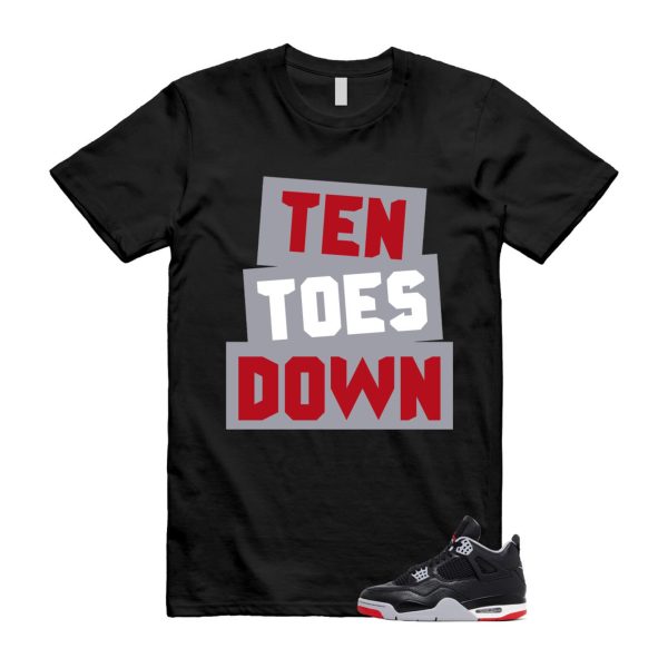 4 Bred Reimagined Black Cement Grey Varsity Red Summit White Retro T Shirt Match TTD Jezsport.com