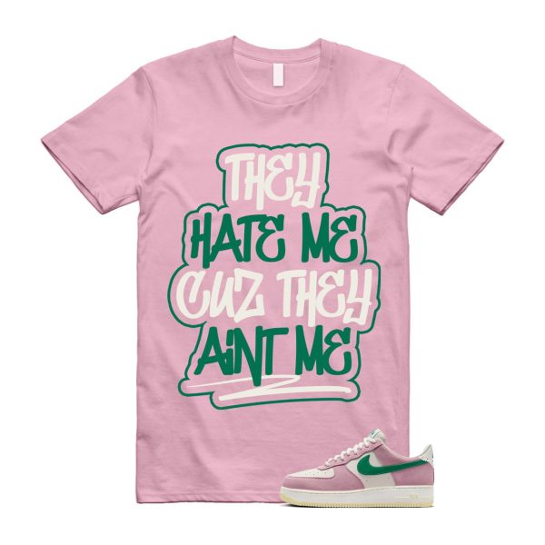 Air Force Pink Malachite 1 Low '07 LV8 Medium Soft Sail Alabaster T Shirt Match AINT ME Jezsport.com