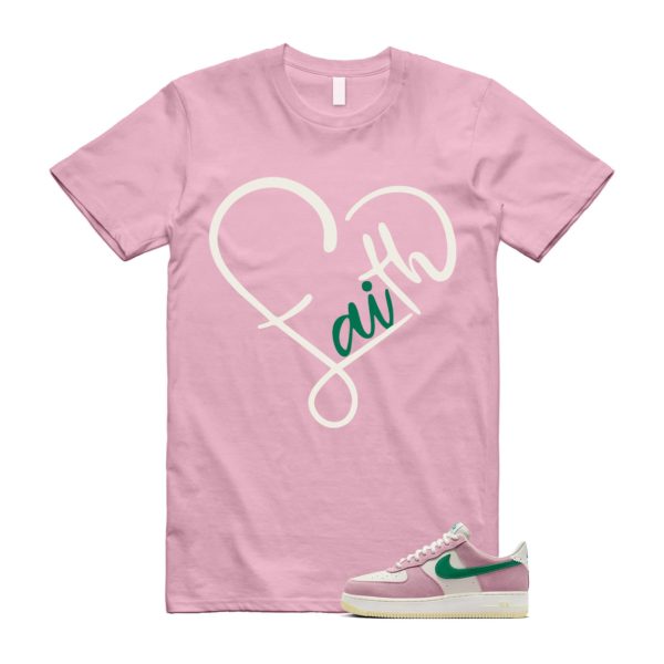 Air Force Pink Malachite 1 Low '07 LV8 Medium Soft Sail Alabaster T Shirt Match FAITH Jezsport.com