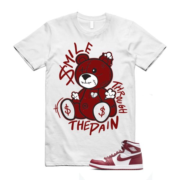 1 Artisanal Team Red Retro High OG White T Shirt Match SM2 Jezsport.com