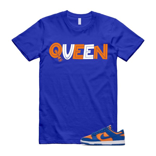 Dunk Knicks Team Royal Blue Orange Low Bright Ceramic T Shirt Match QUEEN Jezsport.com