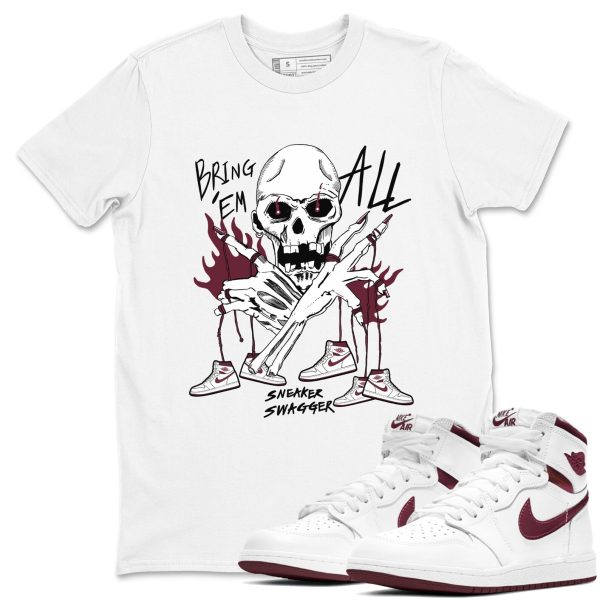 Bring Em All Sneaker Shirts To Match Jordans AJ1 Metallic Burgundy Jezsport.com