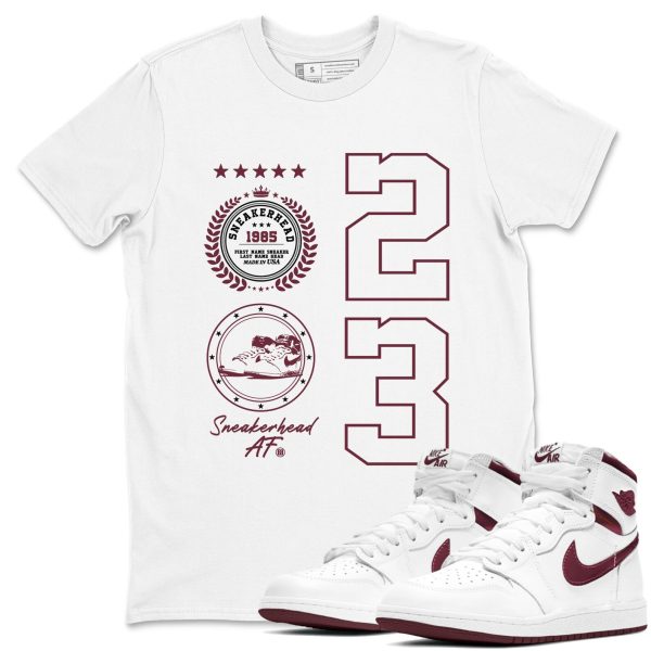 Sneaker Emblem Sneaker Shirts To Match Jordans AJ1 Metallic Burgund Jezsport.com