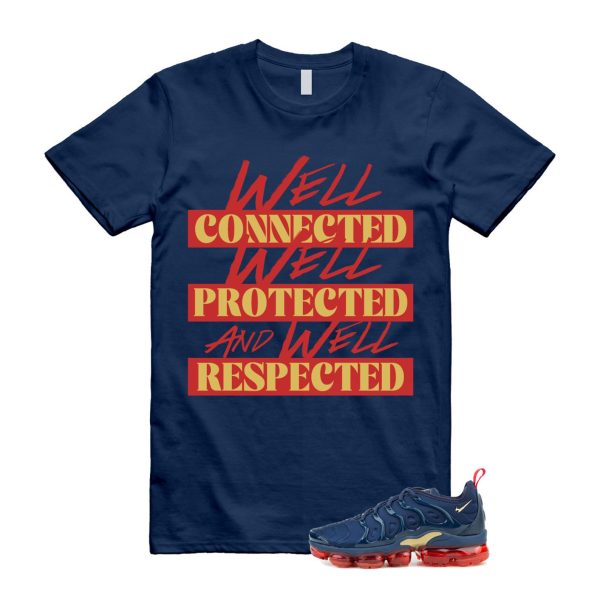 VaporMax Olympic Air Plus Midnight Navy Gold Black T Shirt Match WELL Jezsport.com