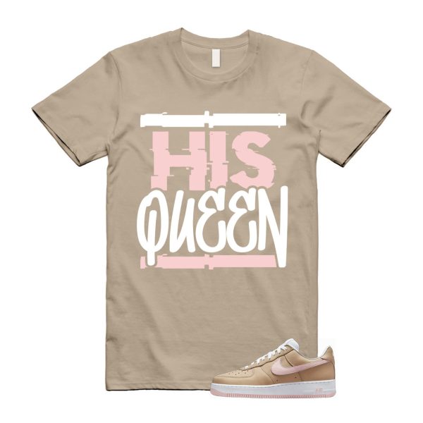 Air Force 1 Linen Atmosphere True White Tan Pink Low T Shirt Match HQ Jezsport.com