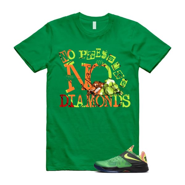 Weatherman 4 KD Lush Green Volt Black Team Orange T Shirt Match DIAMOND Jezsport.com