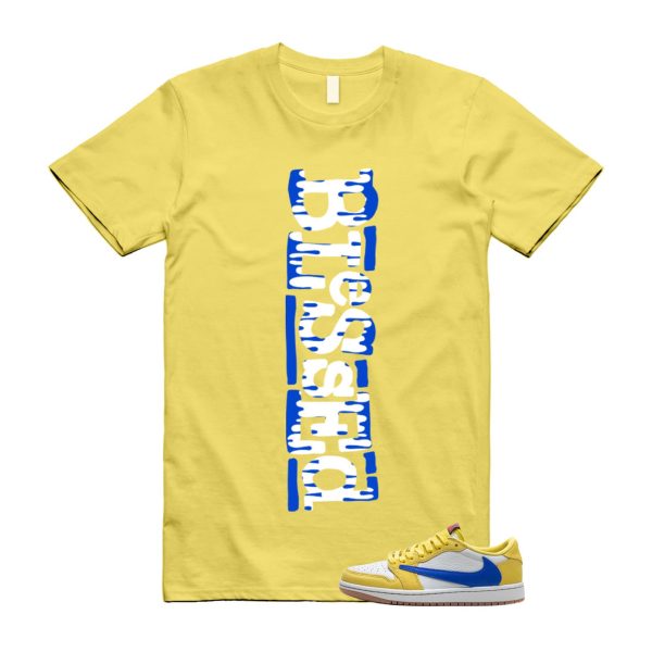 1 Travis Scott Canary Yellow Low OG SP Racer Blue Light Silver Gum Medium Brown T Shirt Match B2 Jezsport.com