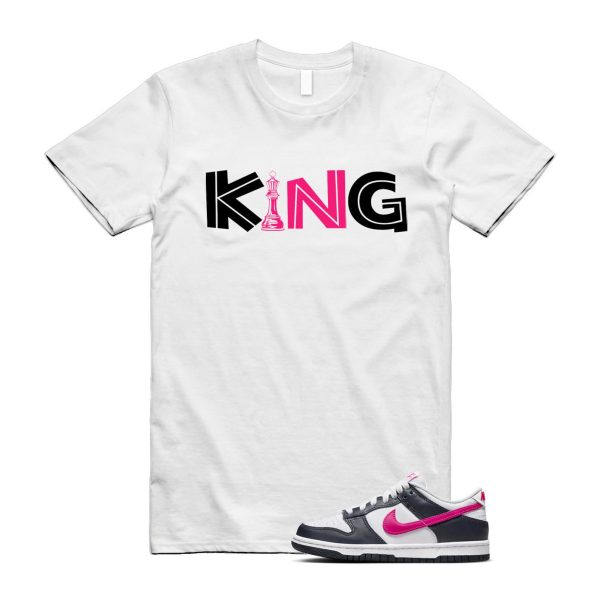 Dunk Obsidian Fierce Pink White Low GS T Shirt Match KING Jezsport.com