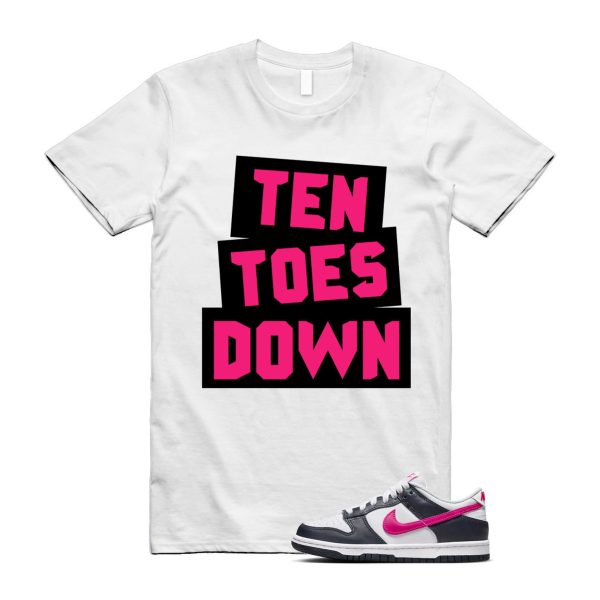 Dunk Obsidian Fierce Pink White Low GS T Shirt Match TTD Jezsport.com