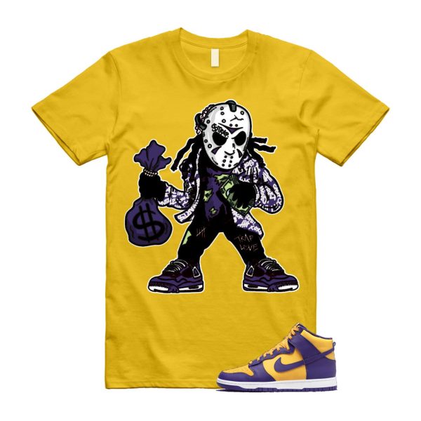 Dunk Lakers University Gold Court Purple High White T Shirt Match JASON Jezsport.com