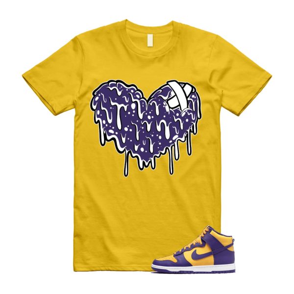 Dunk Lakers University Gold Court Purple High White T Shirt Match DRHRT Jezsport.com