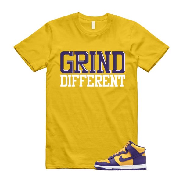 Dunk Lakers University Gold Court Purple High White T Shirt Match GRD Jezsport.com