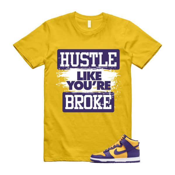 Dunk Lakers University Gold Court Purple High White T Shirt Match HLYB Jezsport.com