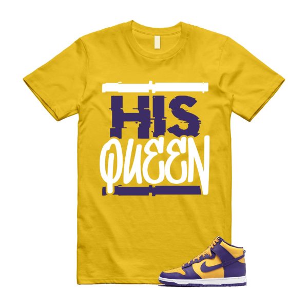 Dunk Lakers University Gold Court Purple High White T Shirt Match HQ Jezsport.com