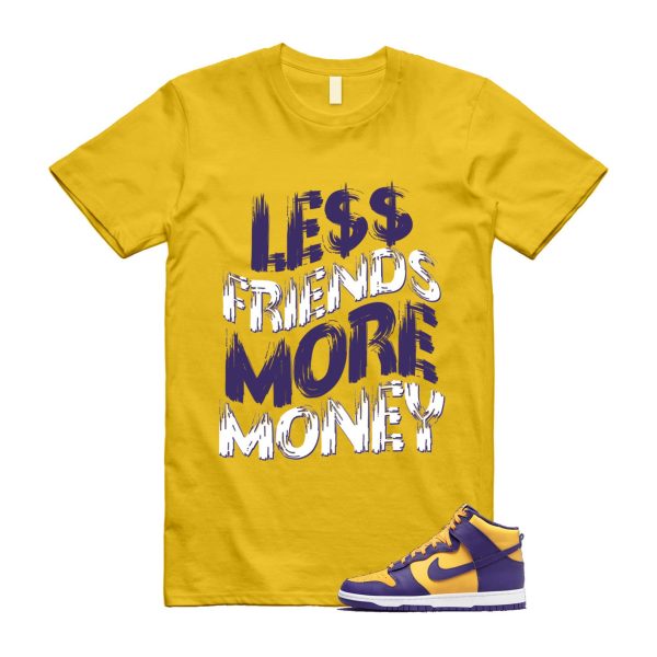 Dunk Lakers University Gold Court Purple High White T Shirt Match LF Jezsport.com