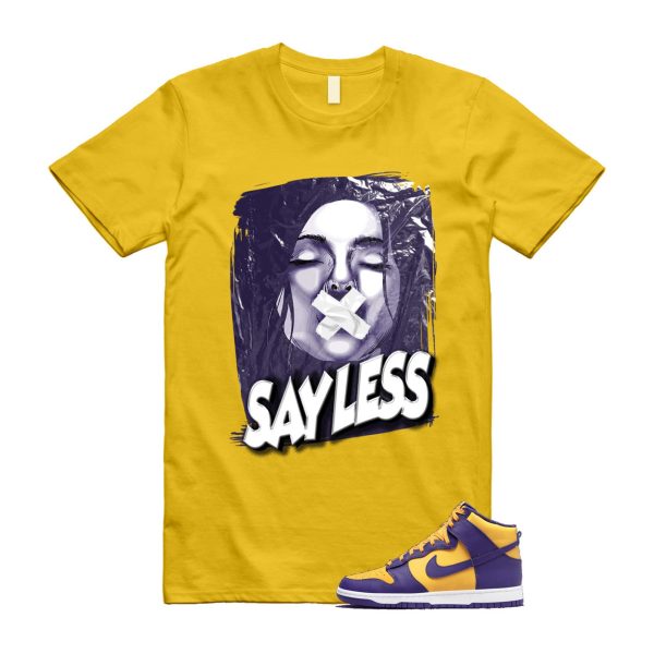 Dunk Lakers University Gold Court Purple High White T Shirt Match SL Jezsport.com