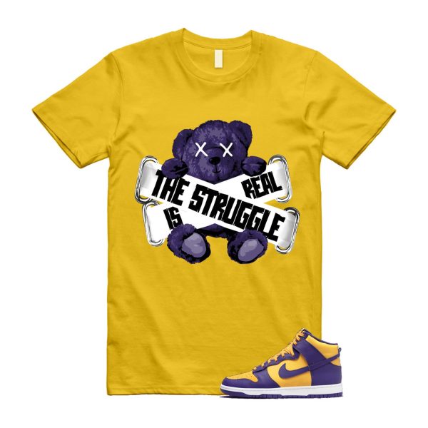 Dunk Lakers University Gold Court Purple High White T Shirt Match TSIR Jezsport.com