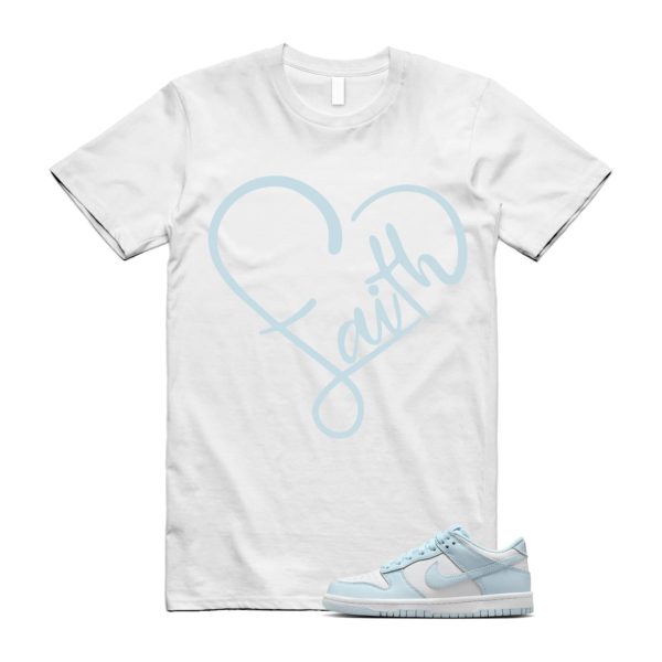 Dunk White Glacier Blue Low GS T Shirt Match FAITH Jezsport.com