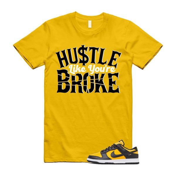 Dunk Reverse Goldenrod University Gold Black White Low T Shirt Match BROKE Jezsport.com