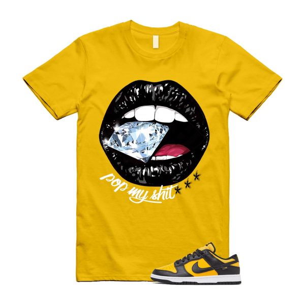 Dunk Reverse Goldenrod University Gold Black White Low T Shirt Match POP Jezsport.com