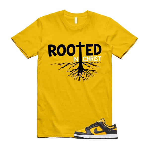 Dunk Reverse Goldenrod University Gold Black White Low T Shirt Match ROOTED Jezsport.com