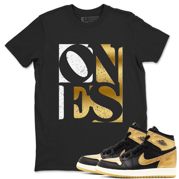 Ones 1s Black Metallic Gold Jezsport.com