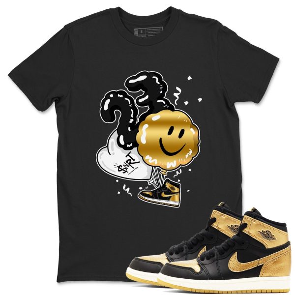 Balloon Sneaker Shirts To Match Jordans 1s Black Metallic Gold Jezsport.com