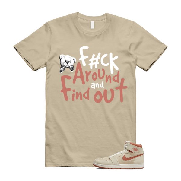 1 Terra Burnt Sunrise Zoom CMFT 2 High Air Sail Blush Tan White T Shirt Match FCK Jezsport.com