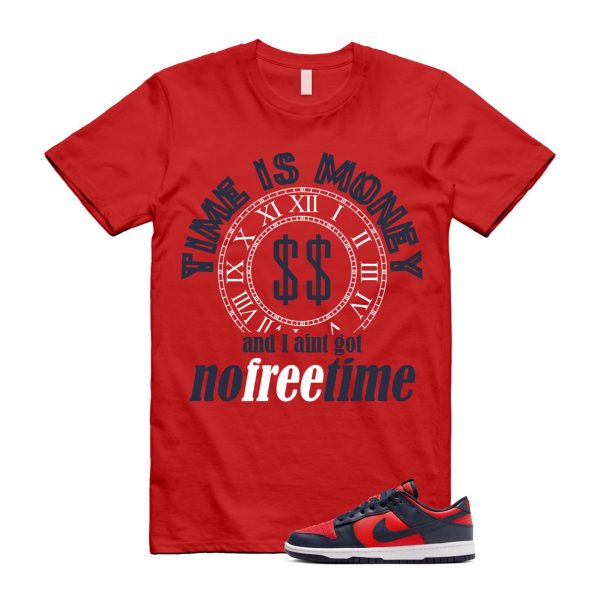 Dunk University Red Obsidian White Low Retro COJP T Shirt Match FREE TIME Jezsport.com