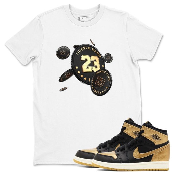 Coin Drop T Shirts To Match Jordans 1 Retro Black Metallic Gold Jezsport.com