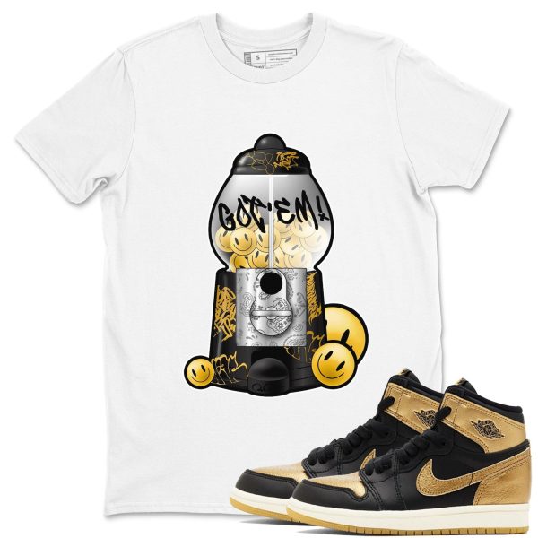 Gumball Machine T Shirts To Match Jordans 1 Retro Black Metallic Gold Jezsport.com