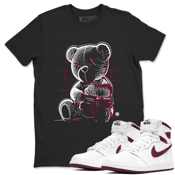 Neon Bear Sneaker Shirts To Match Jordans AJ1 Metallic Burgundy Jezsport.com