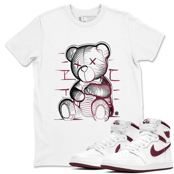 Neon Bear Sneaker Shirts To Match Jordans AJ1 Metallic Burgundy Jezsport.com