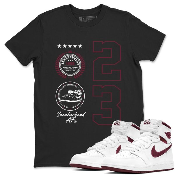 Sneaker Emblem Sneaker Shirts To Match Jordans AJ1 Metallic Burgund Jezsport.com