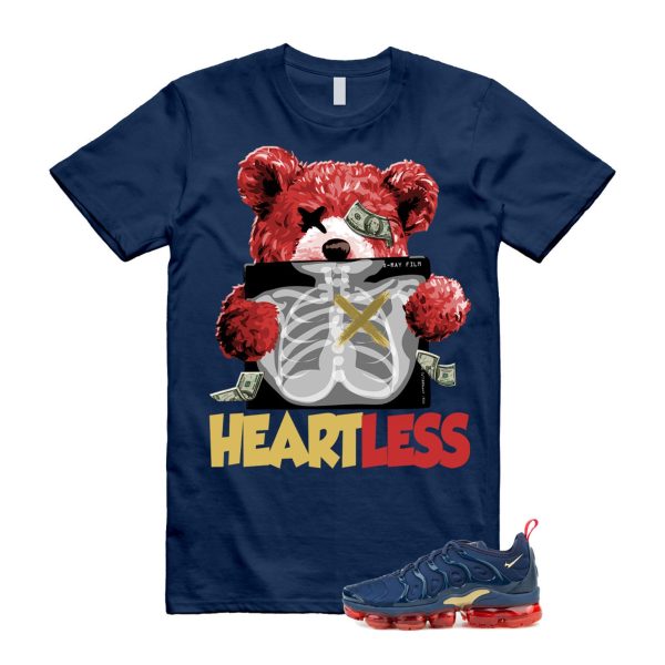 VaporMax Olympic Air Plus Midnight Navy Gold Black T Shirt Match HEART Jezsport.com