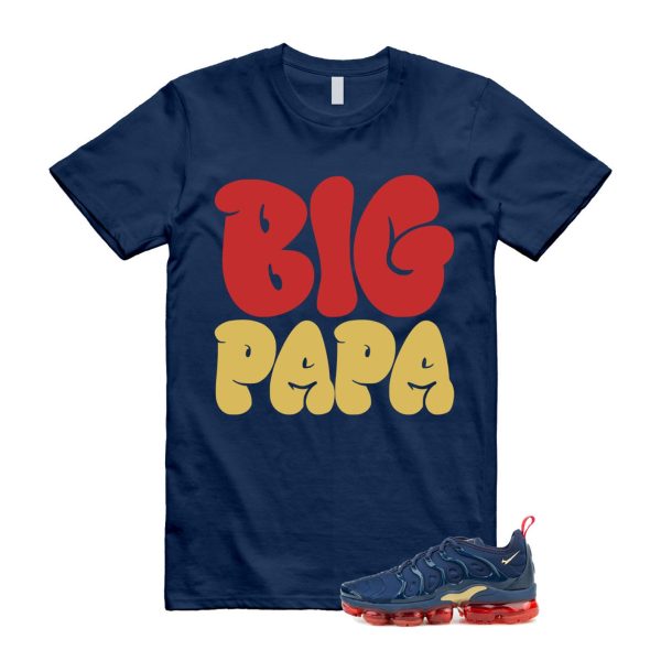 VaporMax Olympic Air Plus Midnight Navy Gold Black T Shirt Match PAPA Jezsport.com