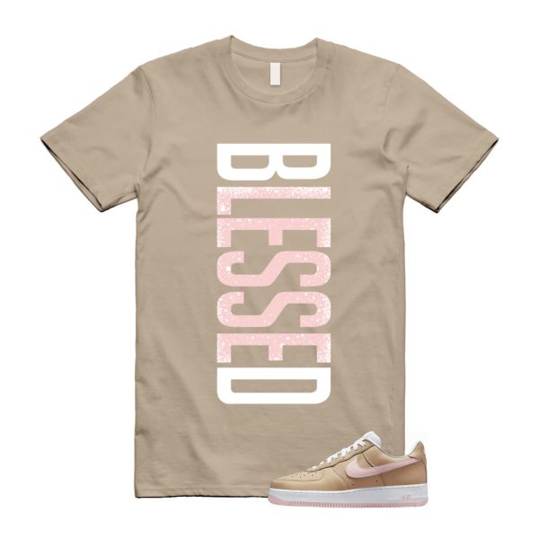 Air Force 1 Linen Atmosphere True White Tan Pink Low T Shirt Match VERTBLS Jezsport.com