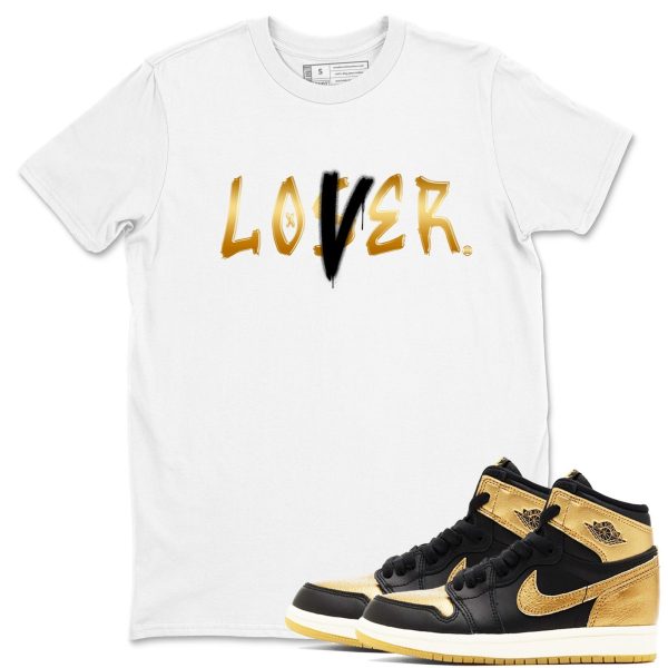 Loser Lover Sneaker Shirts To Match Jordans 1s Black Metallic Gold Jezsport.com