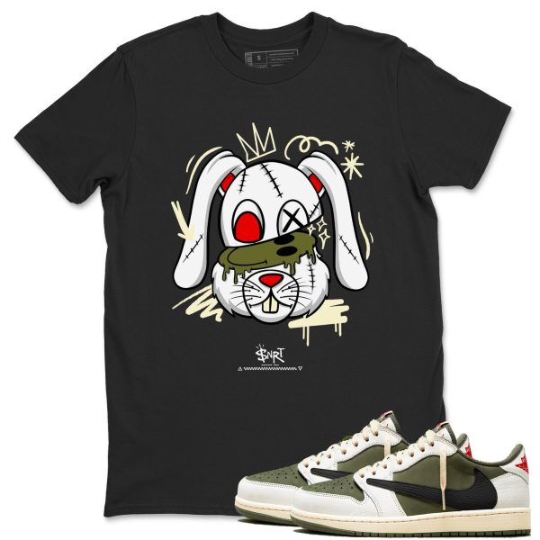 Crazy Bunny 1s Travis Medium Olive Matching Jordan Shirt Jezsport.com