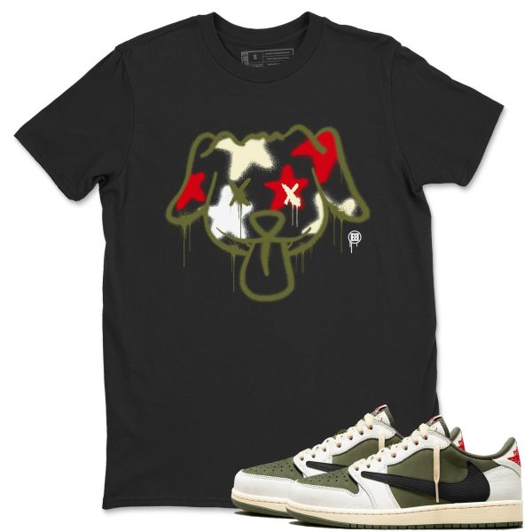 Graffiti Dog Sneaker T Shirts To Match Jordans 1s Travis Medium Olive Jezsport.com