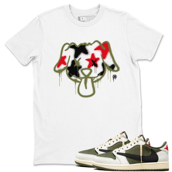 Graffiti Dog Sneaker T Shirts To Match Jordans 1s Travis Medium Olive Jezsport.com