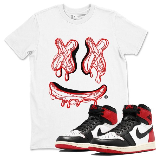 Smile Doodle Sneaker T Shirts To Match Jordans AJ1 Retro Black Toe Reimagined Jezsport.com