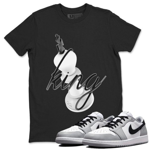 3D King Sneaker Unisex T Shirts To Match Jordans 1 Wolf Grey Jezsport.com