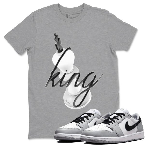 3D King Sneaker Unisex T Shirts To Match Jordans 1 Wolf Grey Jezsport.com