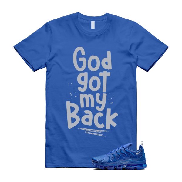 VaporMax Game Royal Blue Air Plus Silver Grey White T Shirt Match GOD Jezsport.com