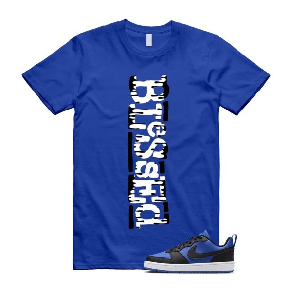 Court Borough Recraft Game Royal Blue White Black Low T Shirt Match B2 Jezsport.com