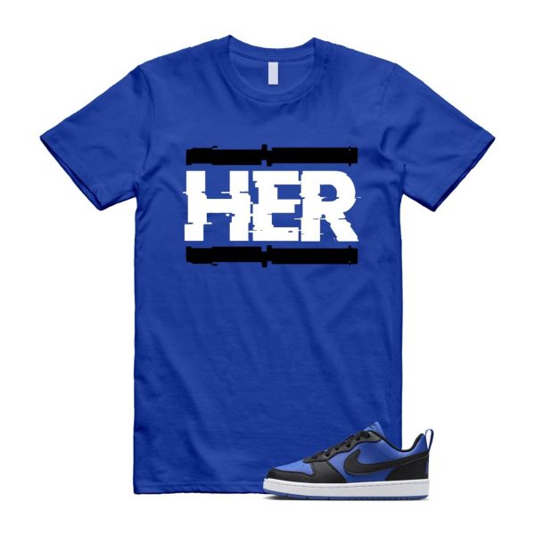 Court Borough Recraft Game Royal Blue White Black Low T Shirt Match HER Jezsport.com