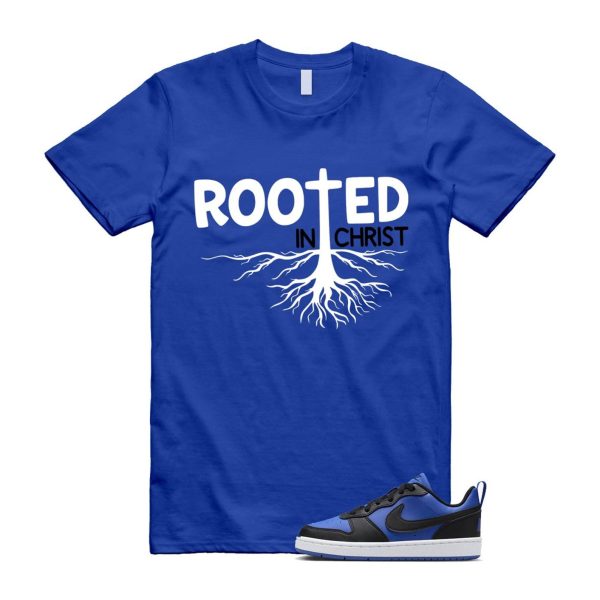 Court Borough Recraft Game Royal Blue White Black Low T Shirt Match ROOTED Jezsport.com