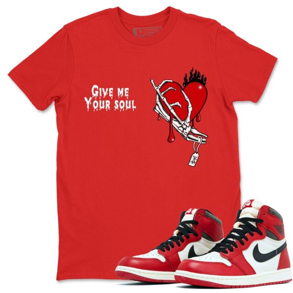 Give Me Your Soul Sneaker Casual Unisex Cotton Sneaker T Shirt To Match Jordan 1 Lost & Found Jezsport.com