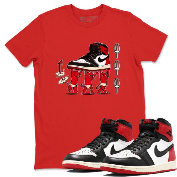 Devil Babies Sneaker Casual Unisex Cotton Sneaker T Shirt To Match Jordan 1s Black Toe Reimagined Jezsport.com